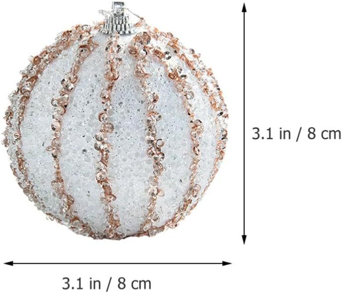 Navidad flash diamante Rosa bola de Navidad diámetro 3CM-60CM Bola de galvanoplastia Bola brillante mate decorativo largo pompón bola de la onda