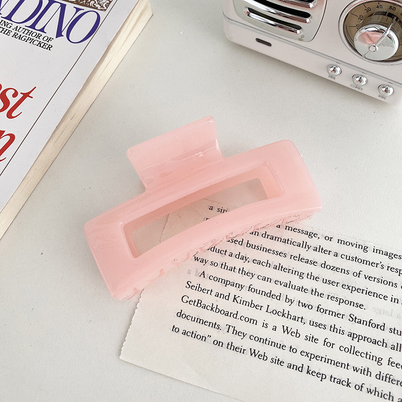 Leche marrón grande clip hembra red rojo invierno felpa horquilla trasera cabeza clip horquilla tocado tiburón clip al por mayor