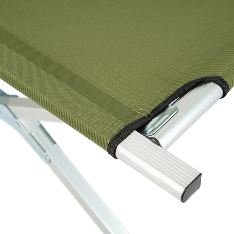Daxuan cama plegable de aleación de aluminio simple al aire libre, alivio de emergencia conveniente, cama de almuerzo individual, escolta de marcha de campamento