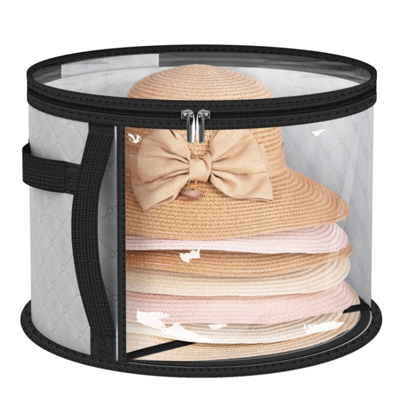 手套围巾太阳帽收纳袋牛仔帽软呢帽草帽斗帽衣柜宽帽檐帽套带提手