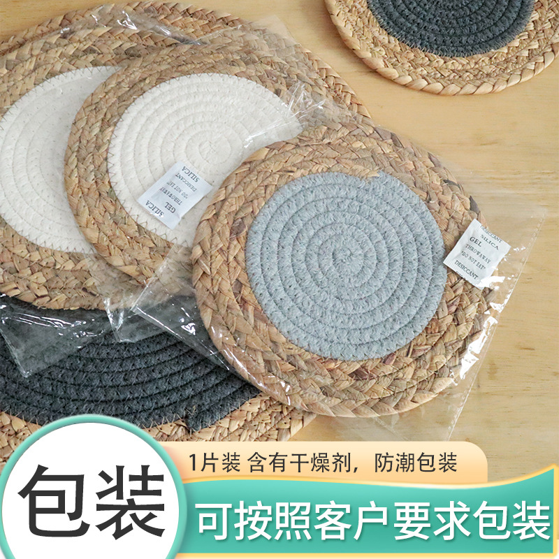 Manteles individuales Mesa de comedor de tejido mixto Almohadilla de aislamiento térmico