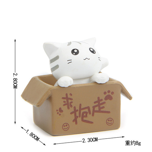 PVC cute, vivid, realistic cat miniature bonsai succulent ornaments garden decorations landscaping figurines