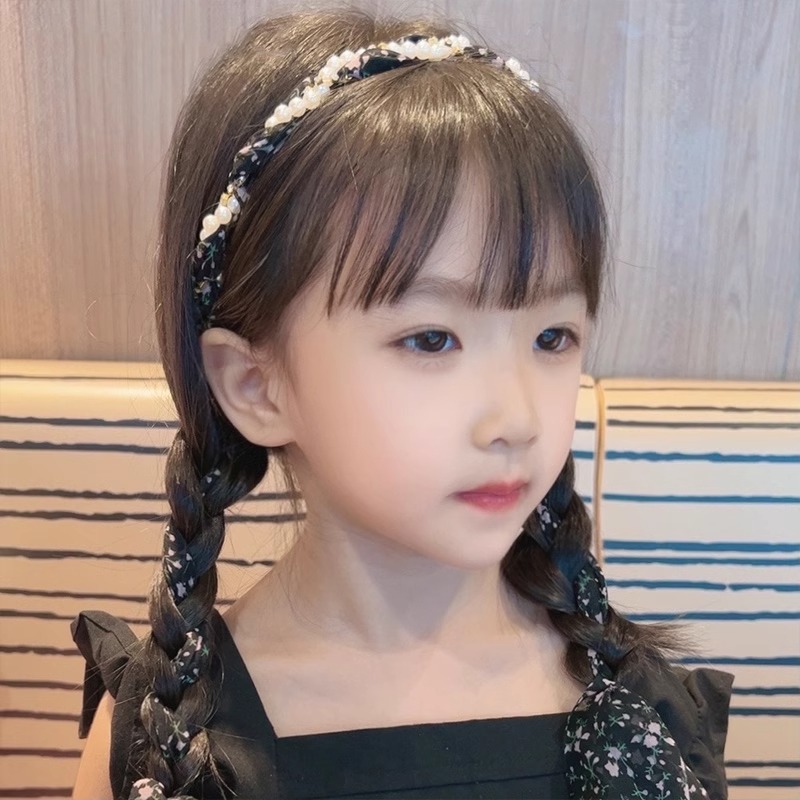 Niños flores trenzadas flotantes bandas de cabello 2025 nuevas niñas bufandas de seda un cabello bandas de cabello tarjeta de cabello tocado