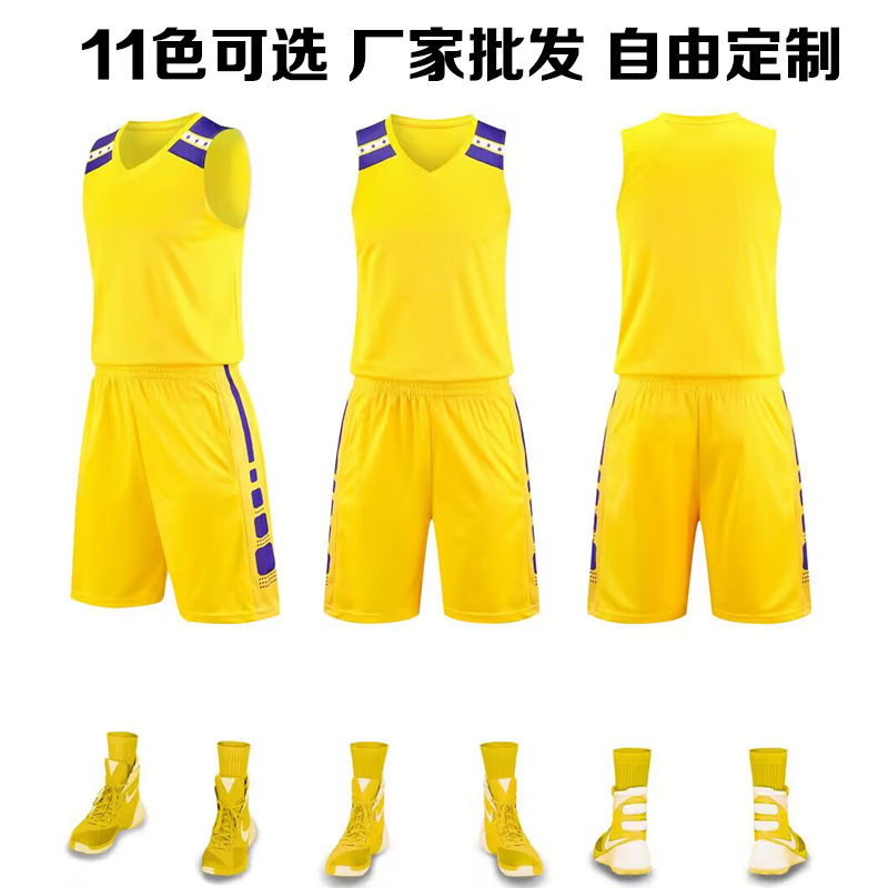 Wholesale new game sports vest team uniform unit jersey summer basketball uniforms suit men and women adult children