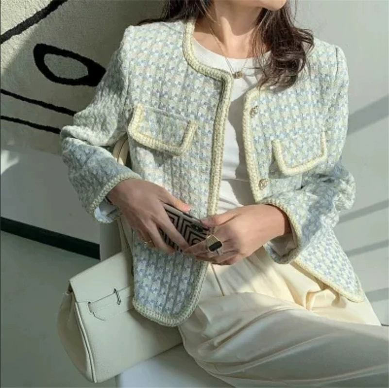 Осенне-весенняя куртка в французском стиле Chanel-стиль для подростков, 2023 коллекция, бренд