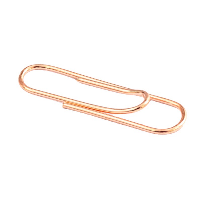 Clips de papel color oro rosa, clips de papel para marcapáginas, clips pequeños, bonitos y creativos, clips de papel metálicos con forma de palma de floristería, con forma de corazón.