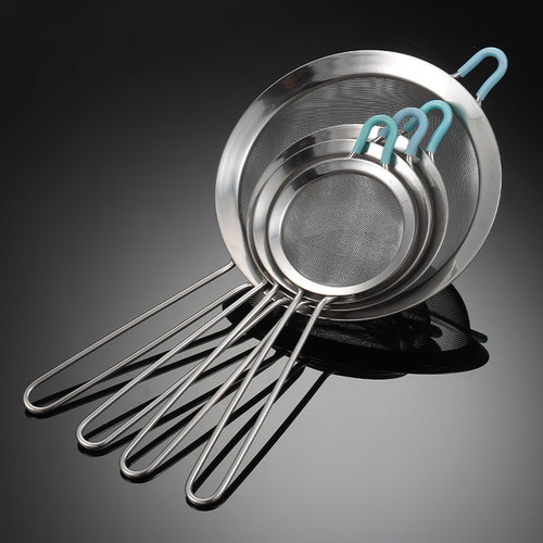 Whole body 304 stainless steel 60 mesh fine mesh colander bean berry juice filter spoon hot pot colander Chinese medicine filter screen customization