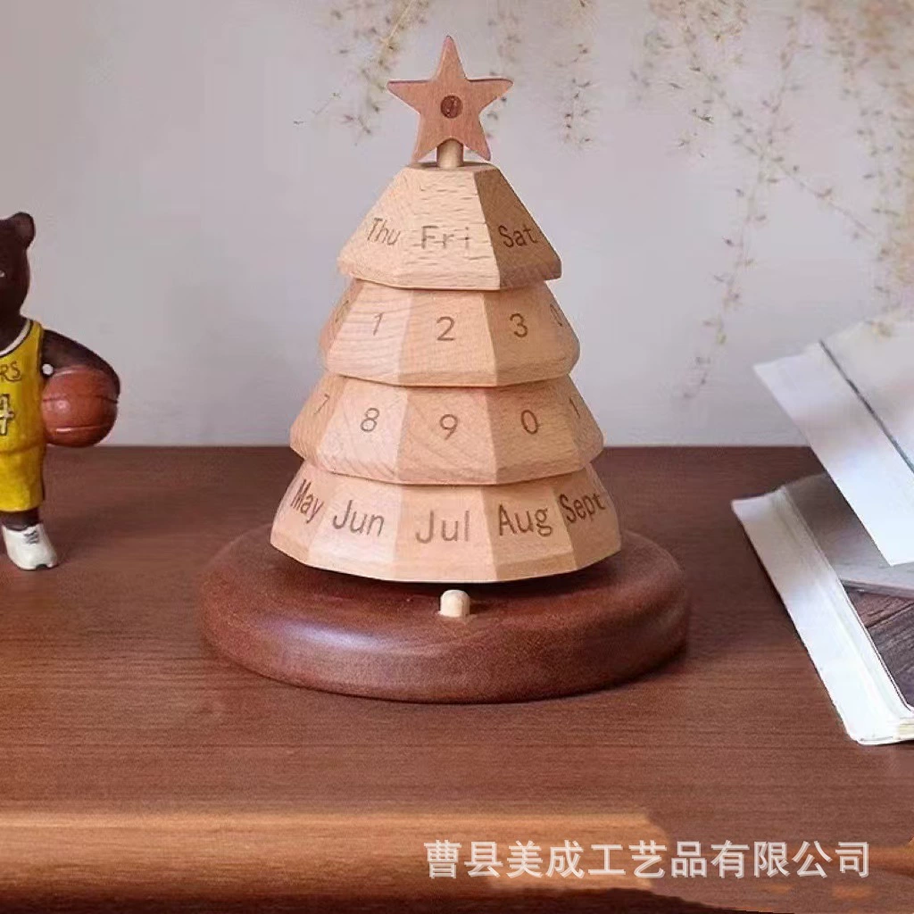 Трансграничная рождественская елка календарь домашний рабочий стол украшения настольный календарь может вращаться календарь обратного отсчета фестиваля вечный календарь подарок