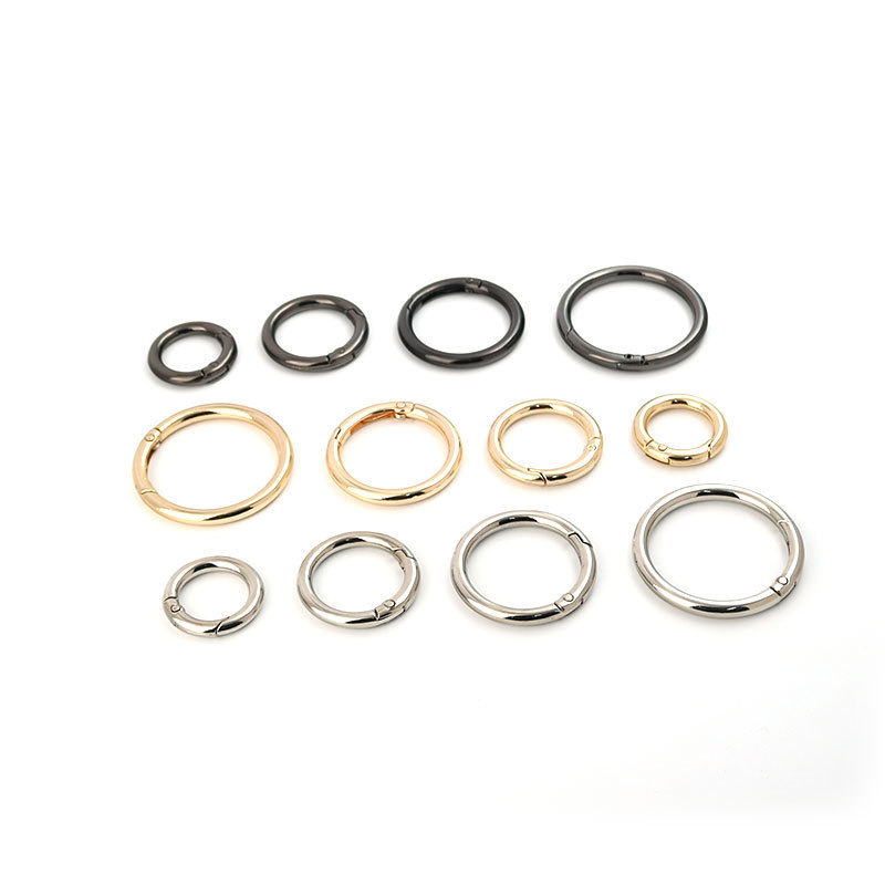 スポット金属スプリングリングアクセサリー卸売亜鉛合金オープンリングハードウェアフックバックル diy ジュエリーバックルリングペンダント|undefined