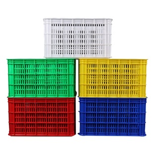 Thick plastic basket plastic turnover basket rectangular fruit basket pe plastic basket white breathable fruit basket factory wholesale
