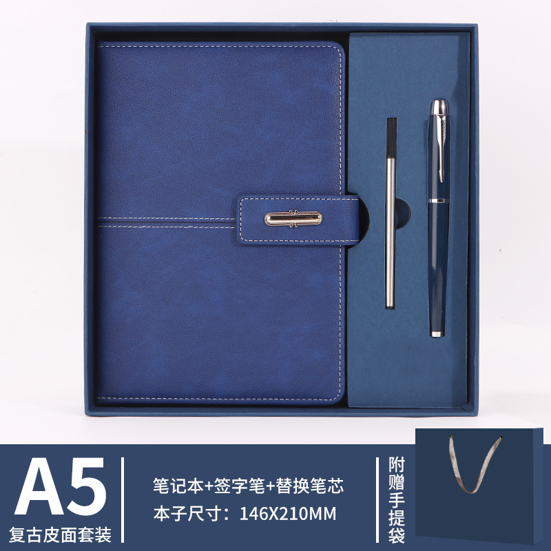 Negocios transfronterizos paquetes de cuadernos llogo lincoln botón de oficina cuaderno de tarjetas de taza de regalo caja de regalo