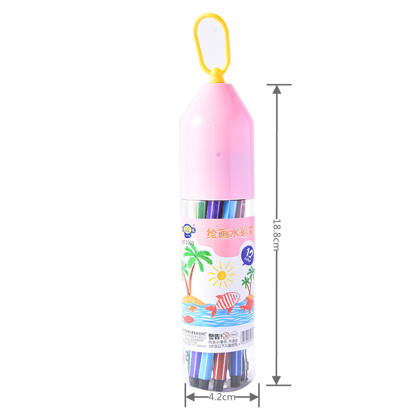 Fabricante de 12 Colores para niños suministros de arte creativo color pintura pincel papelería Premio color pluma acuarela pluma al por mayor