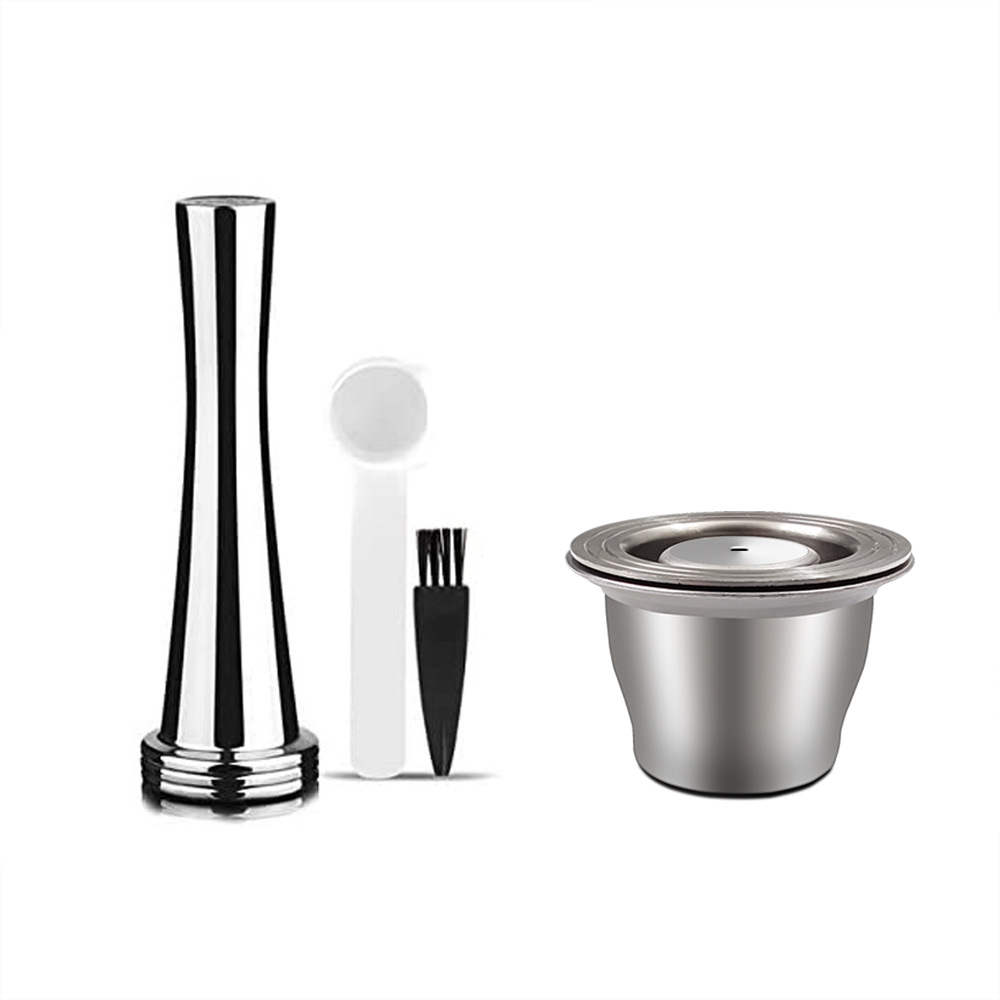 Nestle Nespresso Cápsula de café Shell filtro reutilizable con creativo cuchara de acero inoxidable martillo