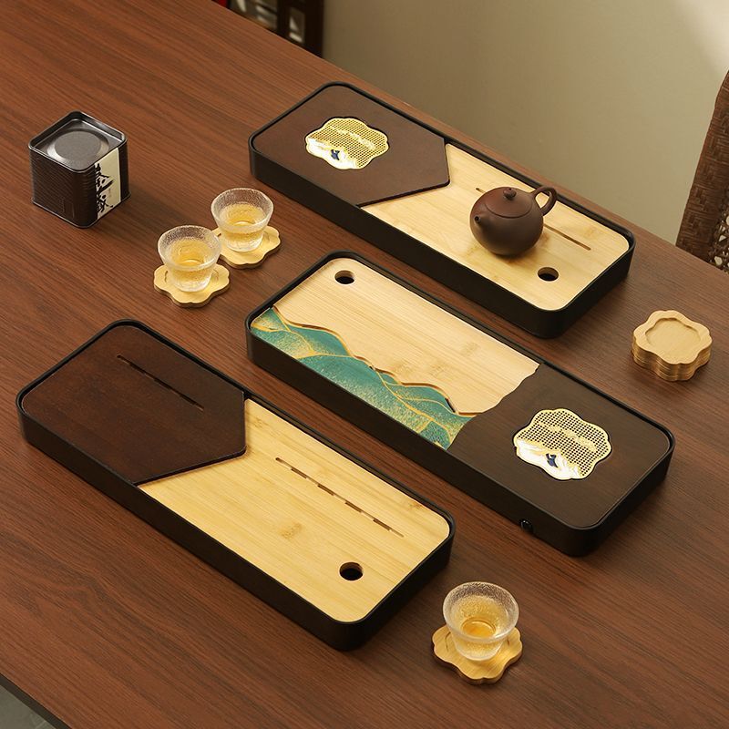 Bamboo Dry Tea Tray for Home Use, Light Luxury Tea Table, Small Draining Tray, Japanese-Style Simple Kung Fu Tea Set Bamboo Dry Tea Tray for Home Use, Light Luxury Tea Table, Small Draining Tray, Japanese-Style Simple Kung Fu Tea Set