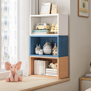 Bay Window Free Combination Prellis Cabinet Bay Window Bookshelf Storage Rack Simple Multi-Layer Locker Floor Low Cabinet Storage Cabinet