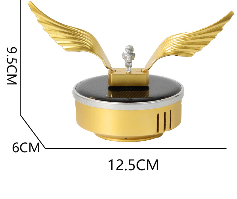 Car Perfume Angel Wings Solar-Powered Car Fragrance Ornament Car Decoration Slow-Spinning Rotating Perfume Eagle