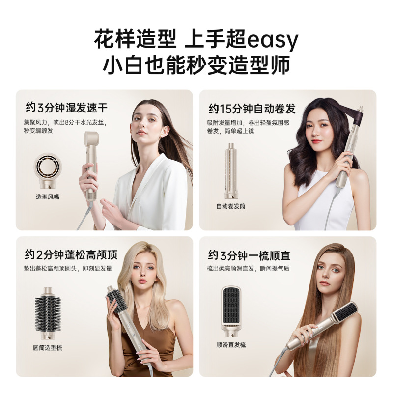 Kangfu ヘアドライヤー、速乾性、高頭蓋骨アーティファクト、ヘアスタイリング専用マシン、ストレートヘアアイロン、フォーインワンエアフローカーリングアイロン|undefined
