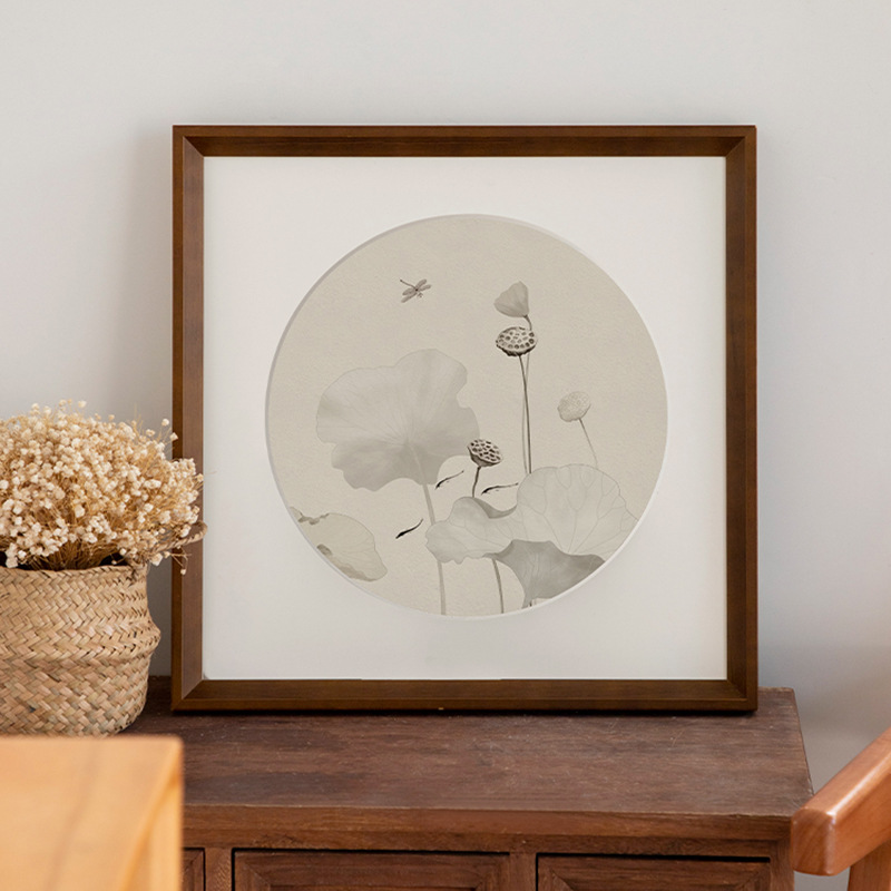 Chinese-style painting and calligraphy frame with any size outer frame, wood frame for wholesale