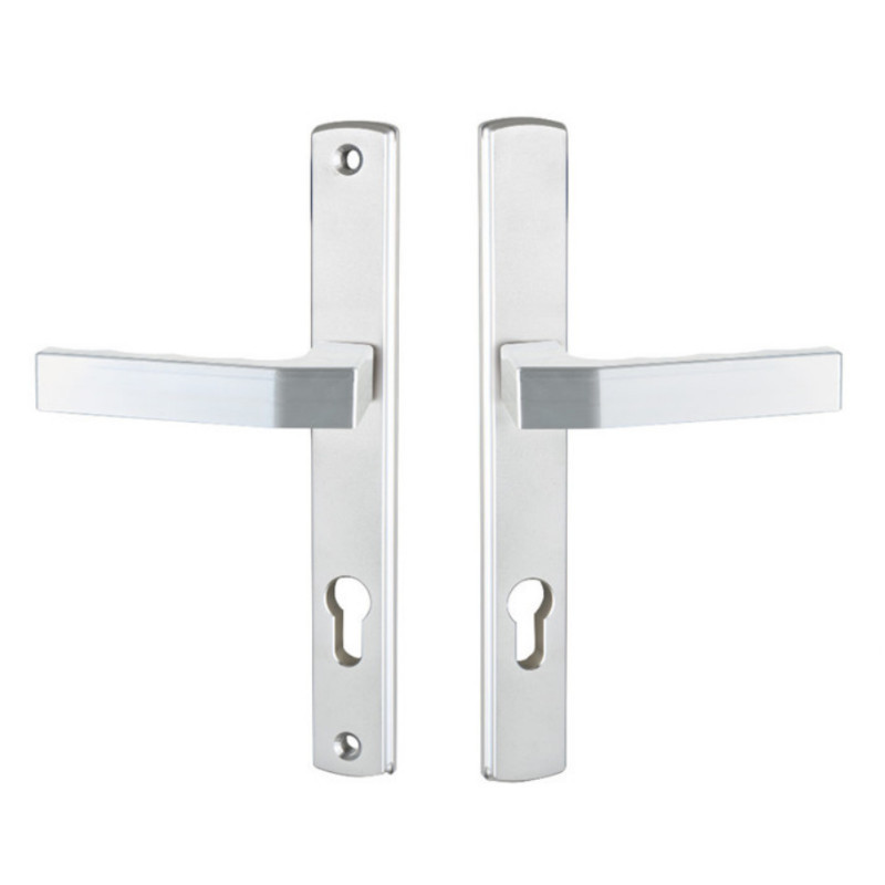 Cerradura de manija de puerta plana de aluminio de puente roto B11 del sur de China 85-tipo cerradura de puerta de la aleación de aluminio distancia del agujero cerradura de la manija de la altura de la puerta