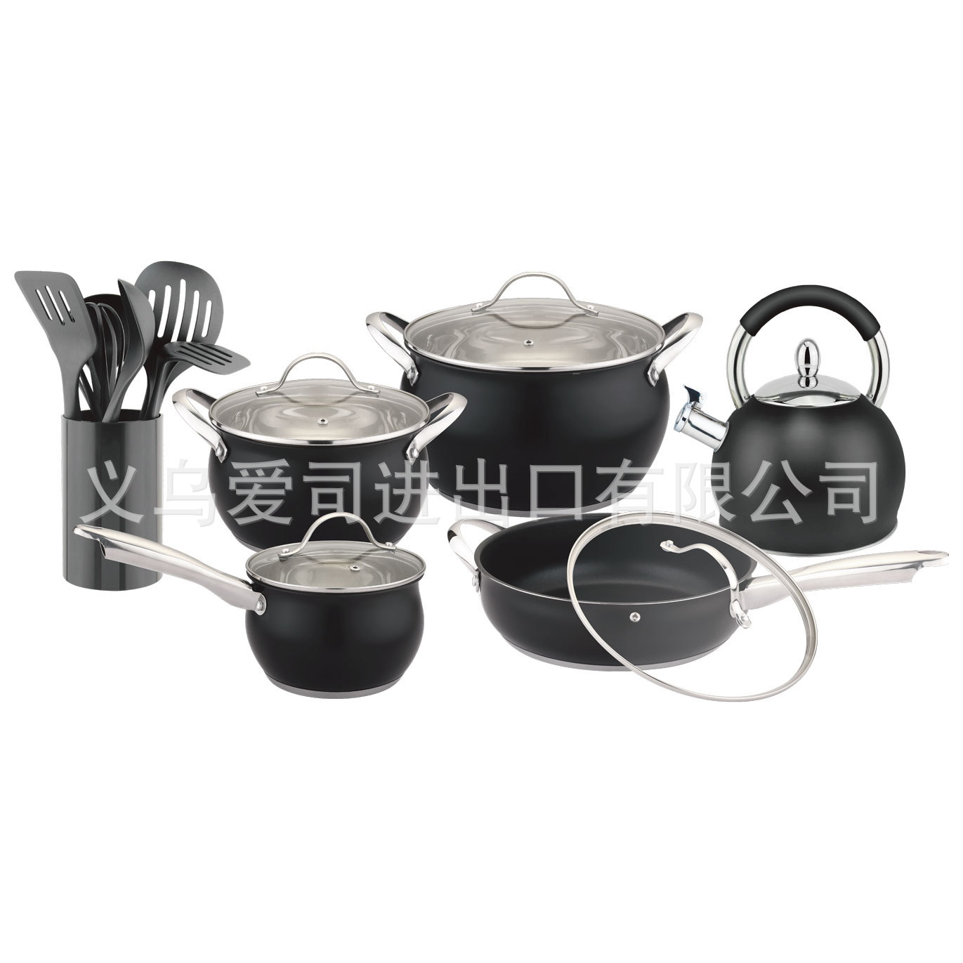 Household Gas Stainless Steel Cookware Non-stick Pan Frying Pan Nylon Spatula Kitchen Utensils Whistle Kettle Spot
