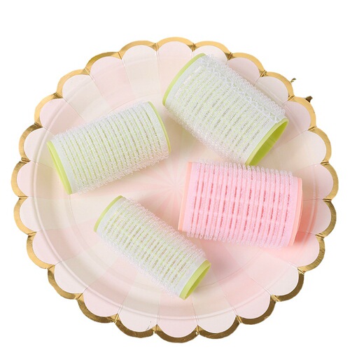 Fashionable self-adhesive hair rolls 12 pieces into the curling barrel pear flower curly bangs PP hair curlers air curls ladies sticky hair curlers