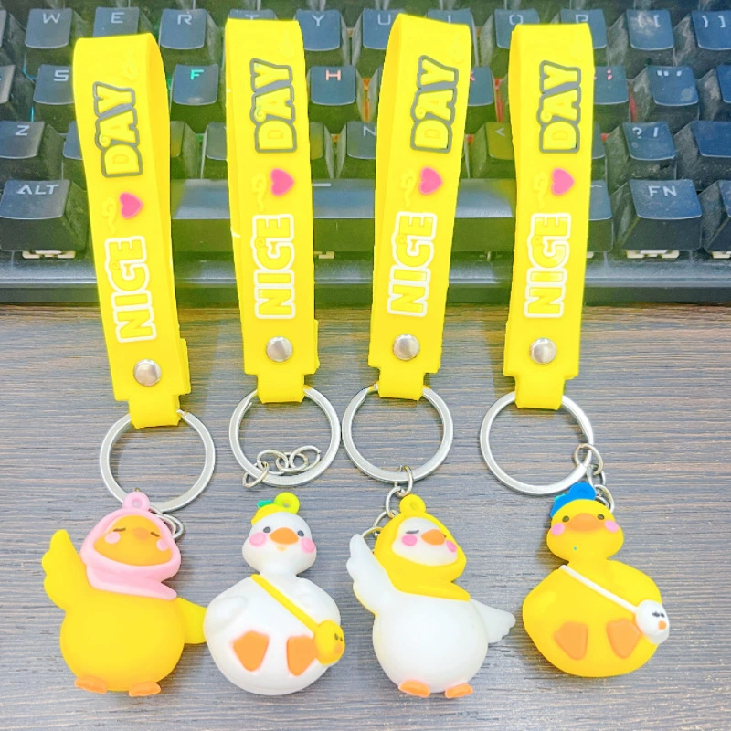 Creative woven three dimensional doll, cute keychain, backpack accessory, duck, Birthday gift