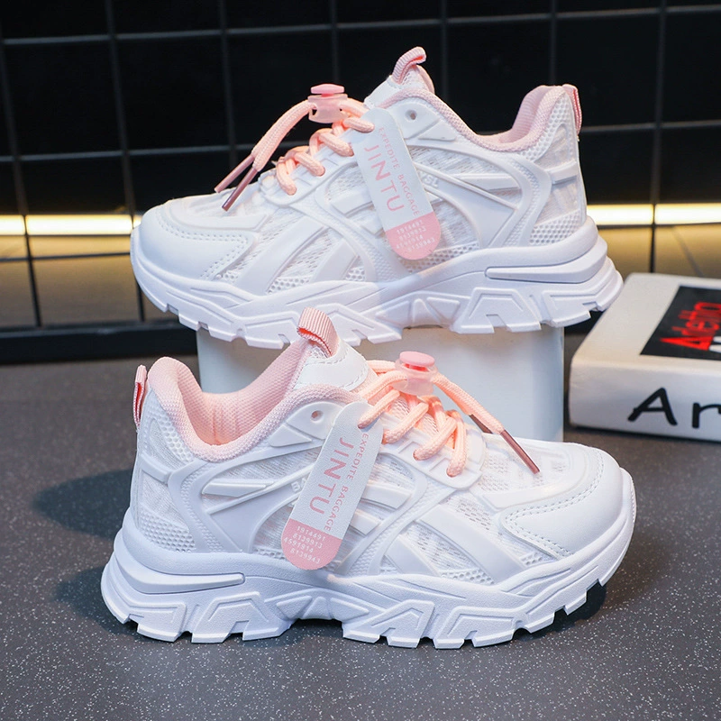 Кроссовки для мальчиков и девочек Новые 2023 весенне-Летние удобные дышащие кроссовки Белые туфли Студенческая детская обувь