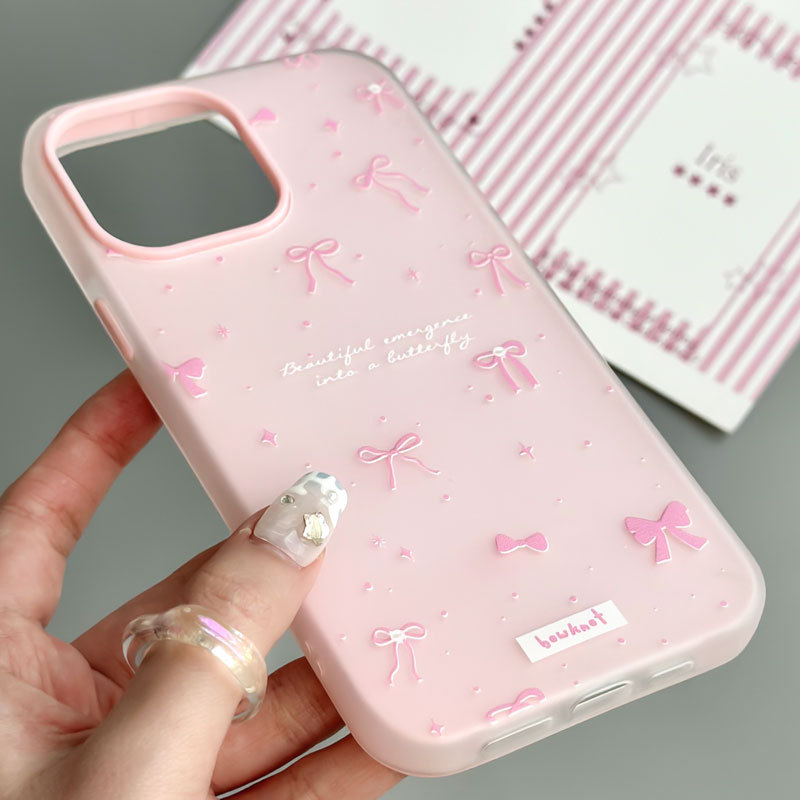 40g Weight iPhone Applicable Brands Phone Cases Classification tpu Material Bow Knot Pattern Sweet, Simple Style Style Tpu Bow Knot Sweet Simple Style Phone Cases Phone Accessories 6