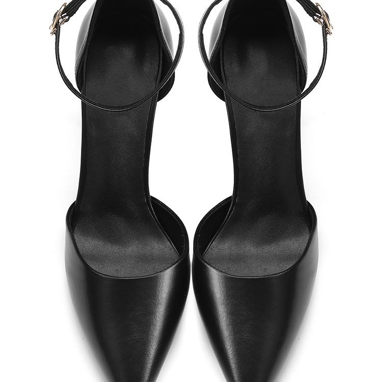 Zapatos de tacones altos puntiagudos, tacones gruesos de mujer, primavera y verano 2026, nuevos tacones medios con hebilla de estilo de hadas zapatos individuales