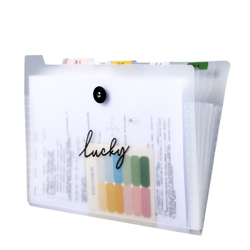 A4 carpeta de múltiples capas bolsa de órganos de gran capacidad bolsa de almacenamiento de archivos de inserción de plástico estudiante papel de prueba de la organización del libro de información
