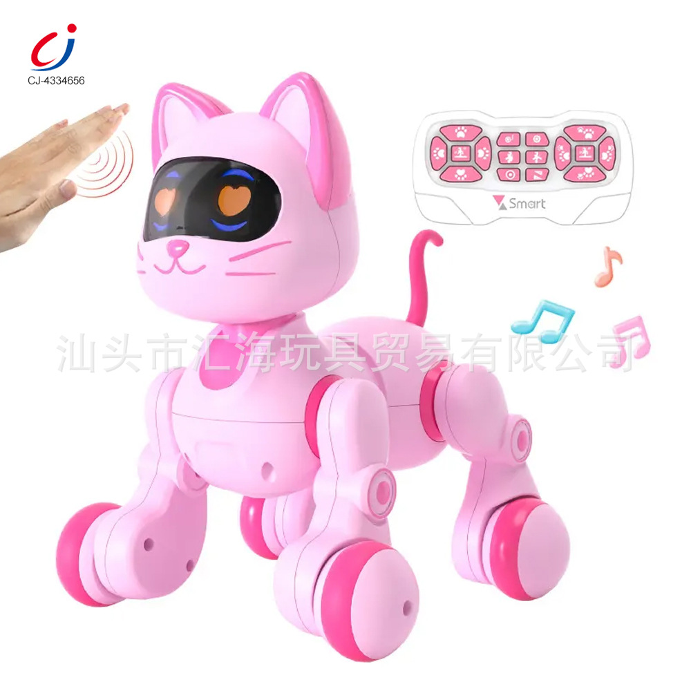 Transfronterizo inteligente compañero robot gato bebé carga control remoto mascota gato EN71 certificado juguete robot eléctrico