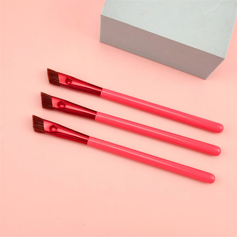 Cross-border exclusive wild eyebrow brush, multi-functional square three-dimensional concealer brush, angled eyebrow brush, hairline portable makeup brush Item Picture