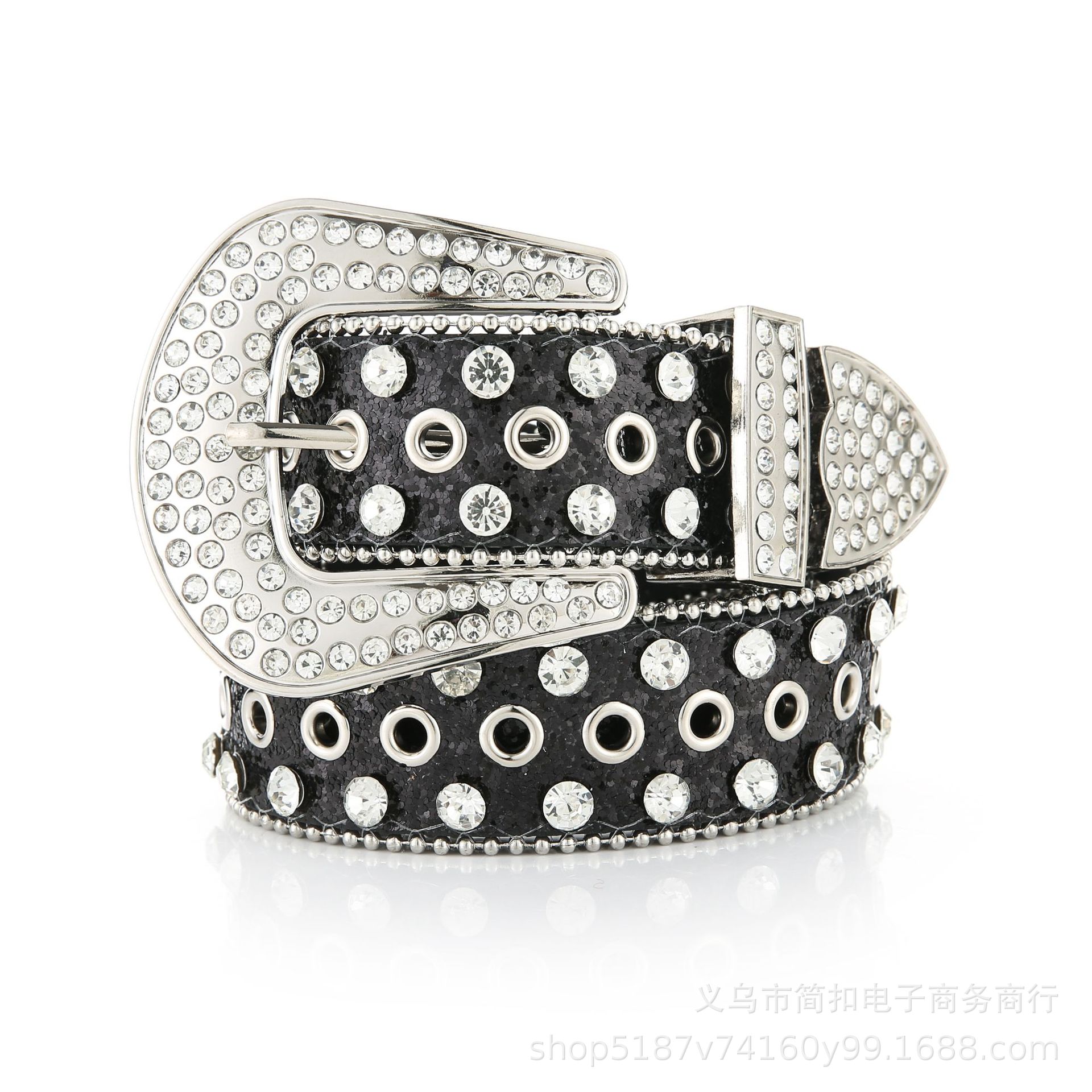 Nuevo cinturón de diamantes de imitación de las mujeres al por mayor cinturón ancho rhinestone incrustaciones decorativas de moda Pantalones vaqueros de la calle cinturón