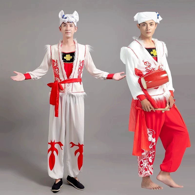 Northern Shaanxi national style traditional Ansai waist drum service yangko team service drum performance service service adult collective national dance service