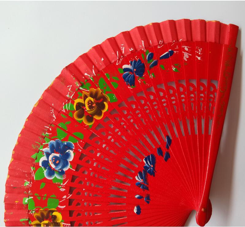 70g Weight Fan Home Textiles & Decor Type Wood Material Flower Pattern All Seasons Season Elegant Style Elegant Flower Wood Fan 7
