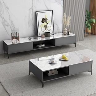 Small Apartment Rectangular Living Room Simple Tv Cabinet Coffee Table Simple Storage Floor Cabinet Tv Cabinet Modern Home