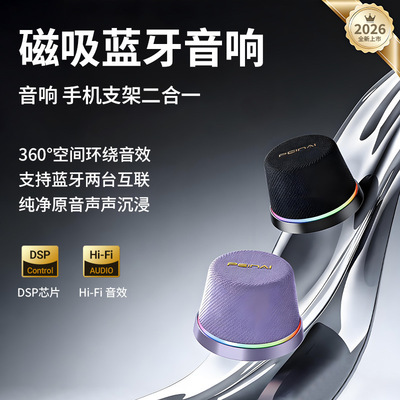 Водонепроницаемый магнитный Bluetooth-динамик для ванной комнаты, портативный динамик 2-в-1, высокая громкость, домашний уличный высококачественный плеер
