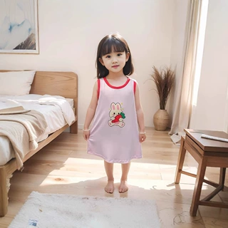 女童莫代尔家居裙宝宝连衣裙女童夏季公主裙女孩无袖背心睡裙薄款