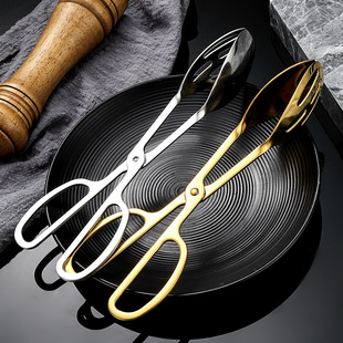 Non-magnetic food clip thickened stainless steel scissors clip creative steak clip buffet food salad bread dessert clip