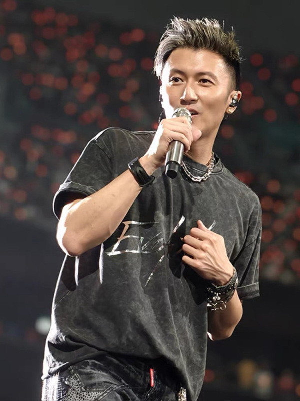 謝霆峰進化コンサート周辺同風半袖Tシャツメンズ2025新作ウォッシュ加工ヘビーウェイト服トレンド|undefined