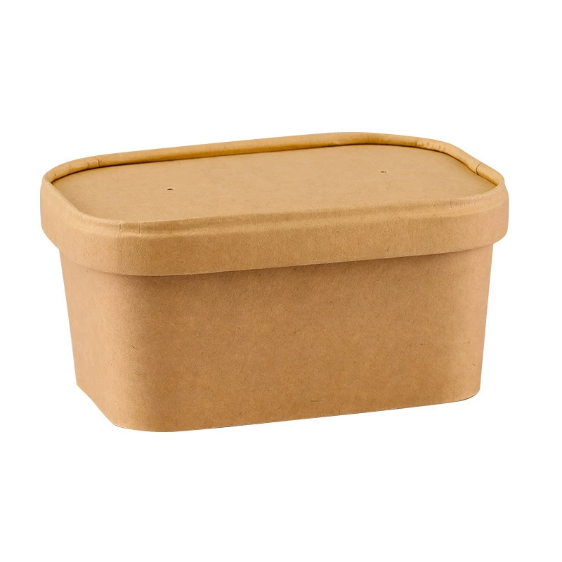 Disposable leather pack, fruit rectangular lunch box, thermos