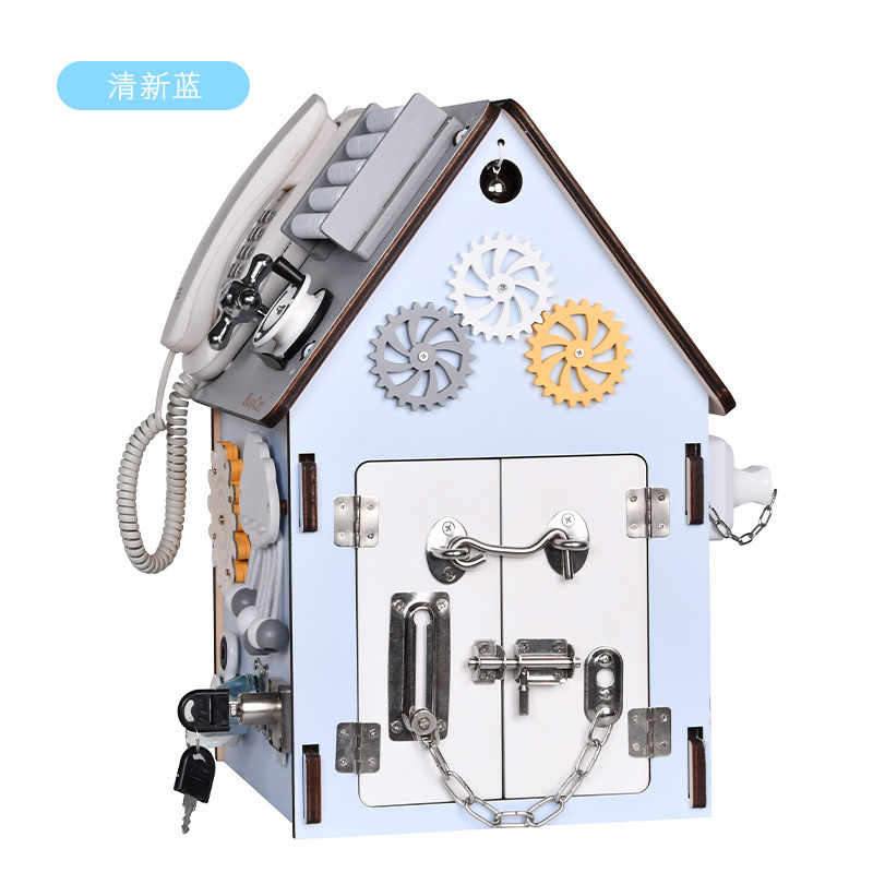 Nueva educación temprana para niños de madera Montessori ocupado Casa Montessori multifuncional entre padres e hijos juguetes educativos interactivos de madera