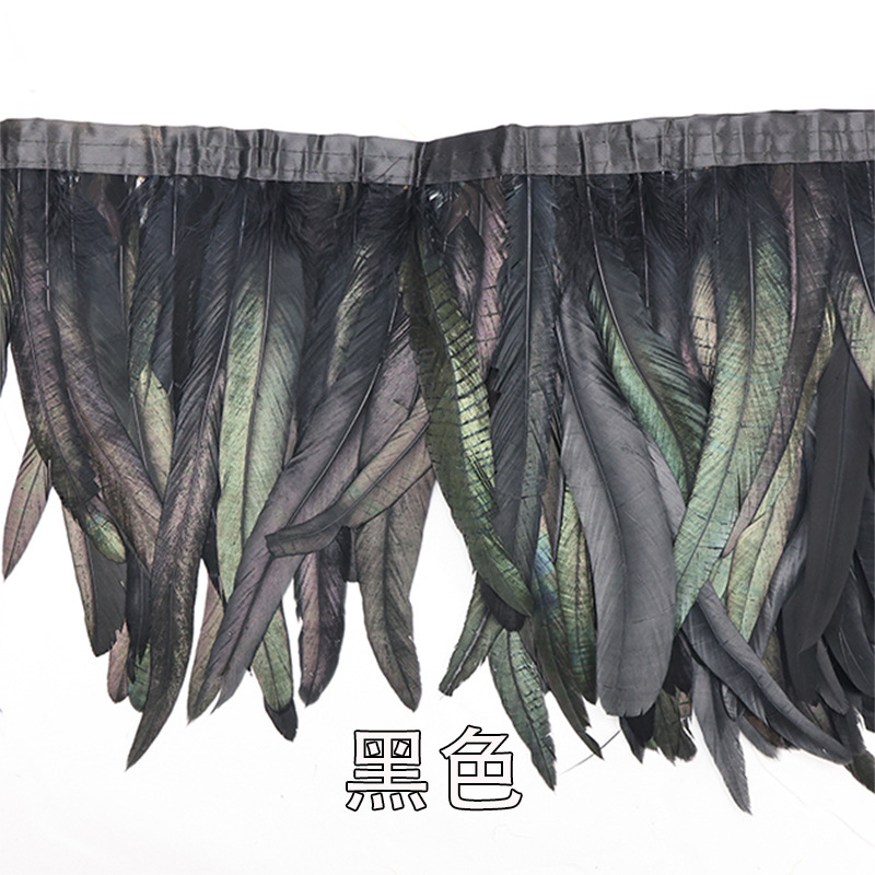 Plumas negras al por mayor DIY accesorios de decoración de ropa accesorios escenas de diseño de fábrica de plumas tienda directa