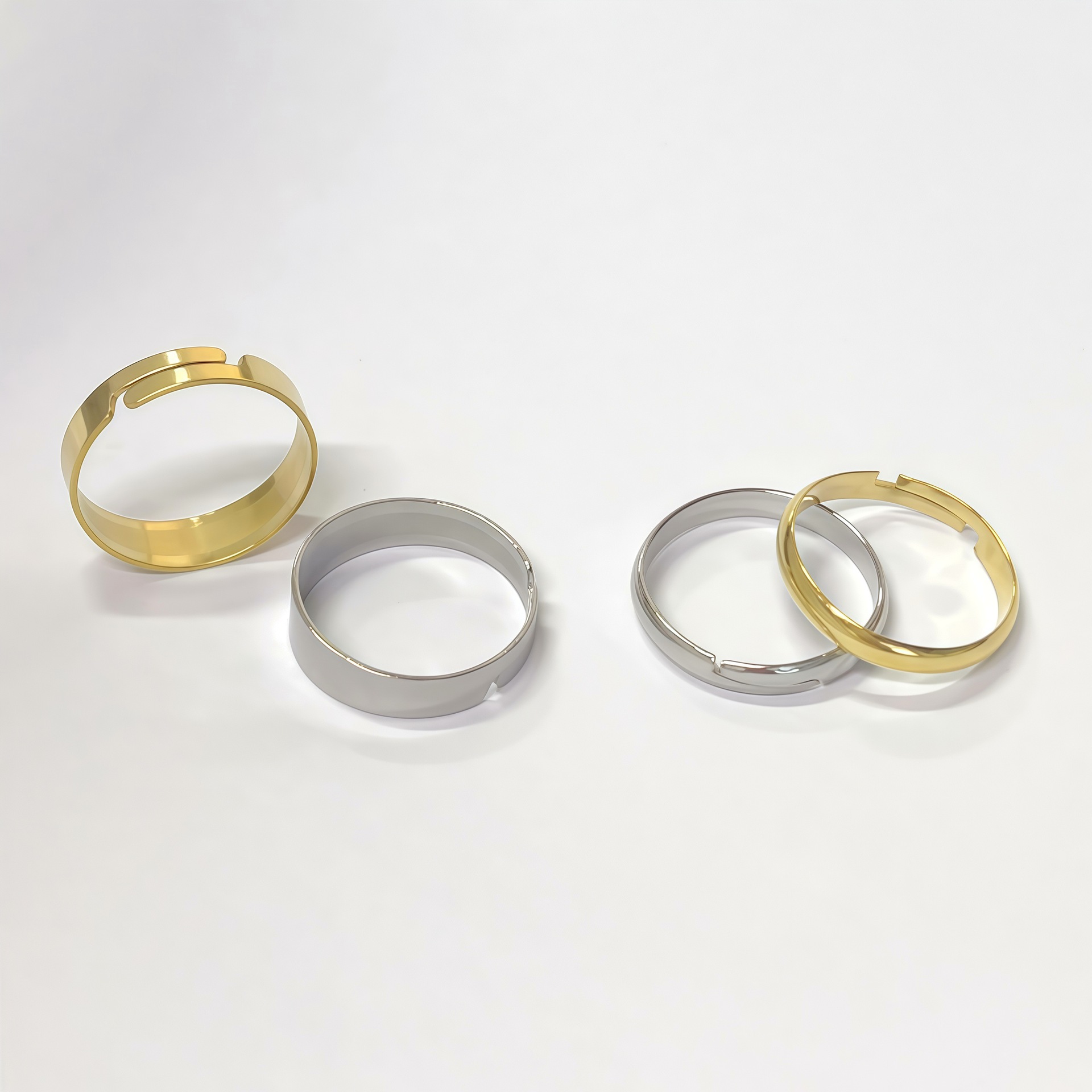 Manufacturer Wholesale Stainless Steel DIY Ring Jewelry Accessories 3mm Arc Jewelry Bulk Discount Trendy Adjustable Open Rings