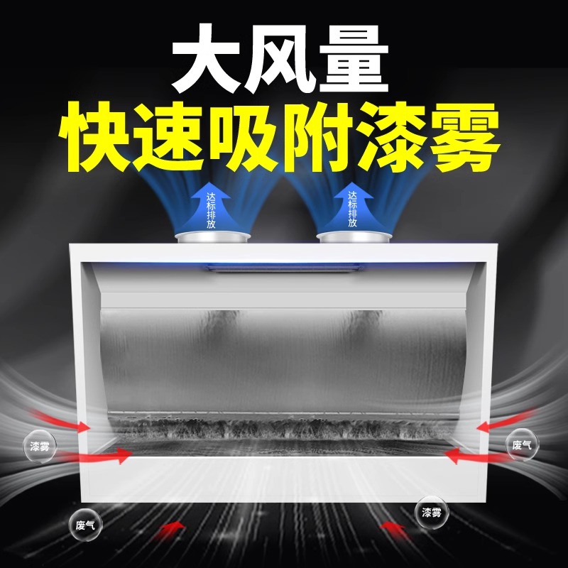 j8净化不锈钢水帘柜油漆喷漆漆雾水帘喷漆柜设备空气净化房器环g3