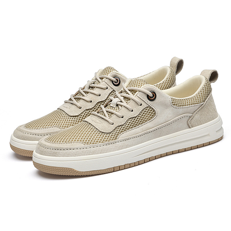 Scarpe casual uomo traspiranti in mesh con lacci estive_voghion.com