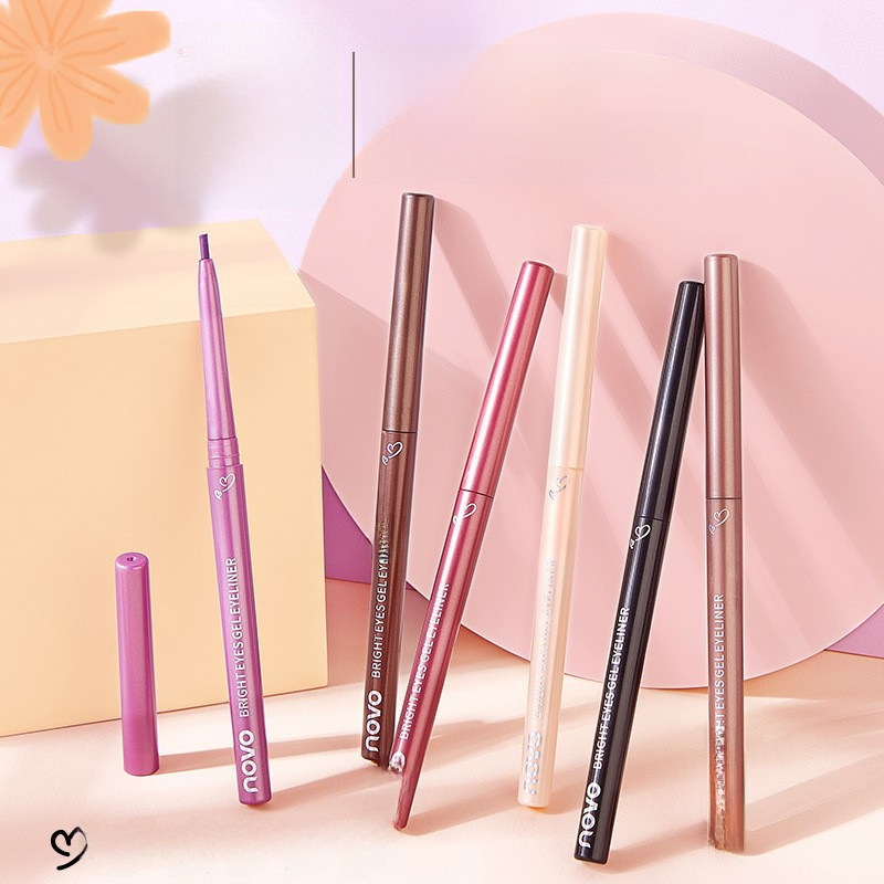 Novo Heart-Pounding Colorful Eyeliner Gel Pen, Ultra-Fine, Not Easy to Smudge, Outline down to Lying Silkworm Pen Makeup