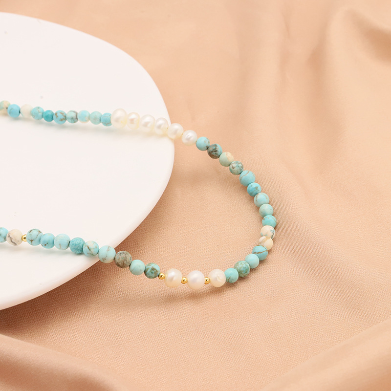 Collar de perlas de agua dulce natural, nicho de perlas de nicho de alto nivel, collar de clavícula simple, joyas al por mayor.
