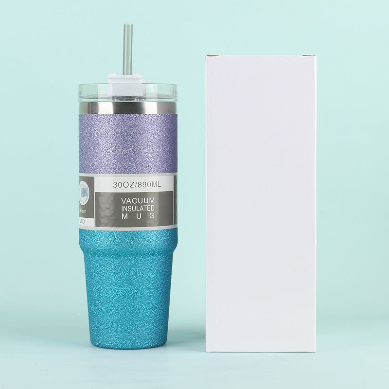 Pintura de diamante 20oz30oz taza de helado de doble capa taza de acero inoxidable aislamiento de viaje en coche taza de café de mantenimiento de frío taza de coche