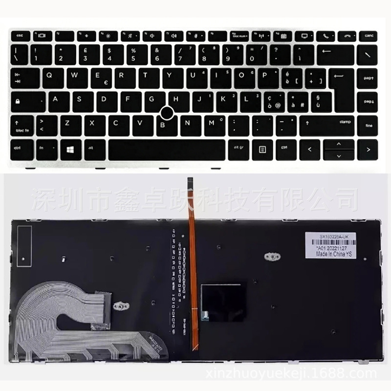 It Is Suitable for Hp Elitebook 840 846 745 G5 G6 Zbook 14U G5 14U G6 Keyboard